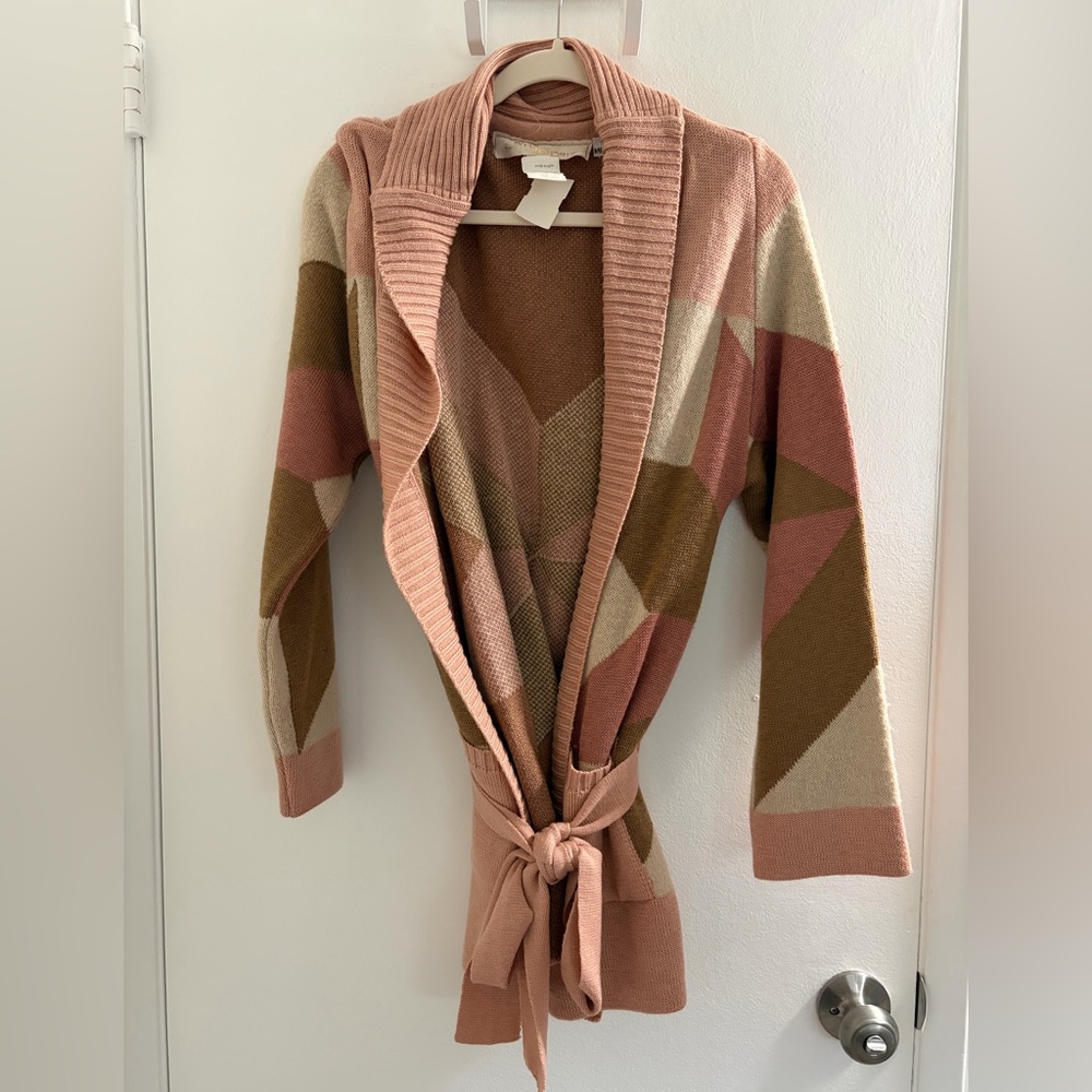Jen's Pirate Booty Multicolor Geometric Cardigan